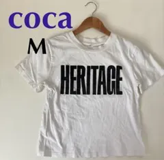 coca コカ　Tシャツ　半袖　レディース　白　ロゴ　Mのサムネイル