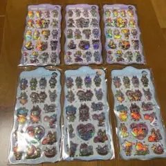 ぷくぷくシール 3D立体　ボンボンドロップ風シール 6枚セット 手帳シール