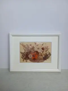 押し花 アート 額縁入り 花束