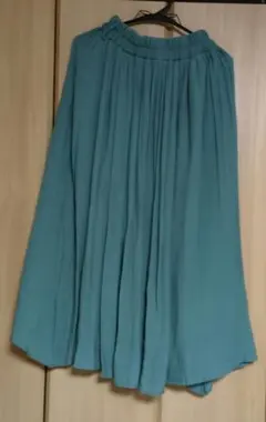ロングスカート M 青緑色