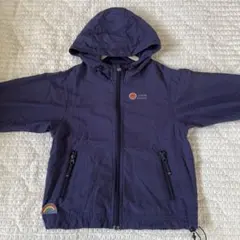 【2回着用】MIKIHOUSE ナイロンアウター 青 防風110cm