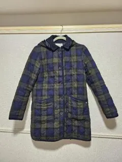 アーノルドパーマー チェック柄 フード付きロングコート