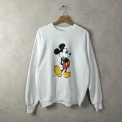 80s USA製 ミッキーマウス スウェット XLサイズ 白 ヴィンテージ