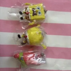 スポンジボブ ガチャガチャ マスコットチャーム 3体セット
