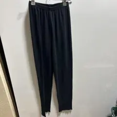 黒 ストレッチ リブ編み スパッツ