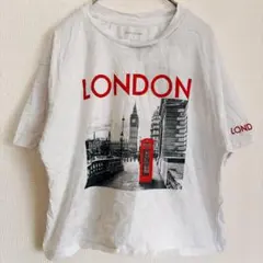 ハウスオブコットン ロンドン フォト クルーネック 半袖 Tシャツ M 白 綿