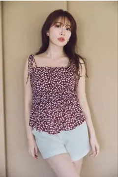 Cherry Pattern Strap Topのサムネイル
