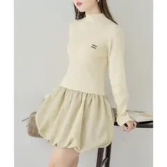 NICE CLAUPドッキングバルーンミニワンピース