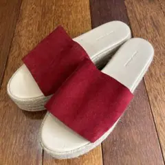 新品未使用　ザラ　ZARA WOMAN 赤 スエード エスパドリーユサンダル