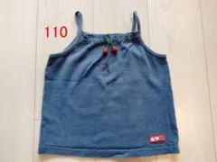 100 ファミリア ノースリーブ 袖なし　トップス　ネイビー　女の子