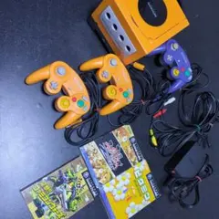 オレンジ ゲームキューブ 本体 2コントローラー 2ゲームソフト