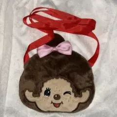 モンチッチ フェイスポシェット ブラウン モンチッチちゃん