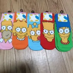 ザ·シンプソンズ 靴下 ソックス 5足セット 家族　23-25cm