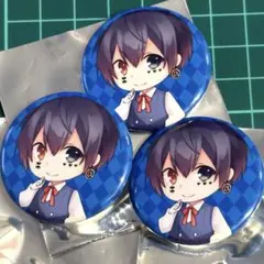 AMPTAK×COLORS あっとくん　あとわん1 ワンマン缶バッジ 青　セット