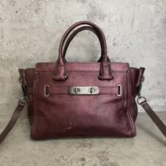 コーチ COACH レザー ハンドバッグ スワッガー27 値下げ交渉可能