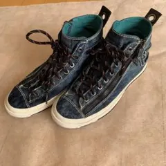 DIESEL ハイカットスニーカー デニム インディゴブルー　お値下げ可能