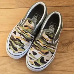 VANS 迷彩柄 スリッポン 19cm