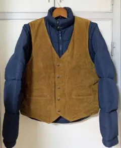 美品】Schott ダウンベスト Lサイズ カウレザー - メルカリ