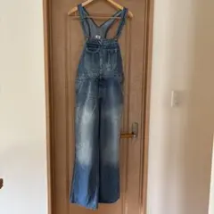 Cepo デニムブルー ワイドレッグオーバーオール