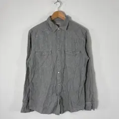 90's/vintage/アメカジ/ウエスタン/ワーク/長袖シャツ/モノトーン
