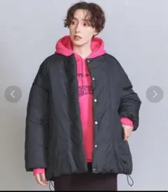 WEB限定THERMORE ノーカラージャケット 中綿 ダウンジャケット