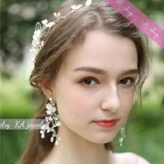 eイヤリング ブライダルアクセサリー♥ウェディング 結婚式 ロング大ぶり