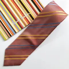 ポールスミス・コレクション ネクタイ ストライプ柄 ピンク