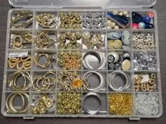ゴールド メタルリング ビーズ パーツ 空枠 アクセサリー材料 まとめ売り