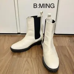B:MING by BEAMS サイドゴアブーツ　ホワイト　22.5cmのサムネイル