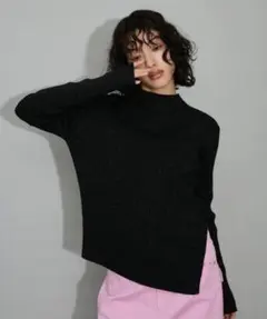 値下げしてます！ADAM ET ROPE' FEMME ハイネックラメニットのサムネイル
