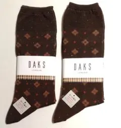DAKS ダックス ガーゼ編み 毛混 紳士靴下 24-26〈2足〉【新品タグ付】