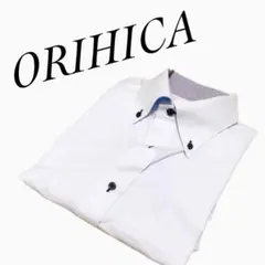ORIHICA ワイシャツ 半袖 ライトブルー ビジネス ボタンダウン