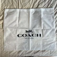 COACH ロゴ入りホワイト 収納袋