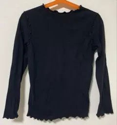 branches 黒いフリル長袖カットソー