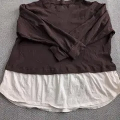 ブラウン 長袖トップス LL-3L
