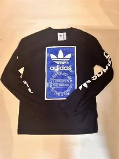 adidas アディダス 長袖Tシャツ ロンT 黒 Mサイズ ロゴのサムネイル