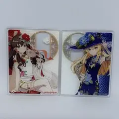 東方project 博麗霊夢 霧雨魔理沙 チャイナドレス風衣装 アクリルカード