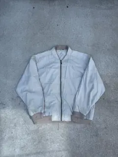 年代不明 OLD VINTAGE ベージュ系 ジップアップ ブルゾン ジャケット
