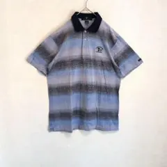 LYLE&SCOTT　メンズ　半袖ポロシャツ ロゴ刺繍　　おおきめ　M 　ブルーのサムネイル