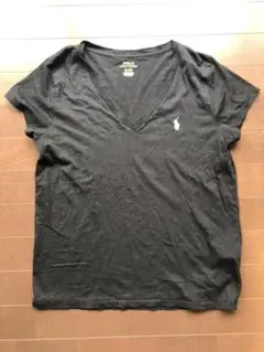 POLO ラルフローレン Vネック Tシャツ　黒