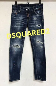 DSQUARED2 ペイント加工 スキニーデニム 34のサムネイル