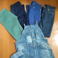 パンツ まとめ売り デニム 綿パン オーバーオール 生地 リメイク