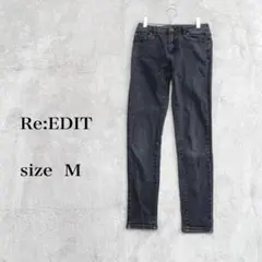 Re:EDIT ブラックスキニーデニム Mサイズ