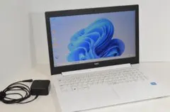 ホワイトLAVIE第9世代Celelon/8G/新品SSD256Gバッテリー良好