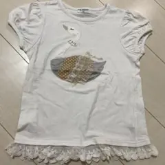 ポンポネット 130cm Tシャツ 白鳥のサムネイル
