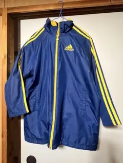 adidas ウィンドブレーカー ネイビー/イエロー　ジュニア140