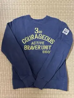 プリント トレーナー 160 ネイビー アメカジ風