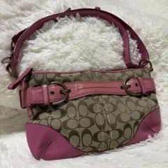 極美品 y2k COACH ワンショルダーバッグ アクセサリーポーチ パープル