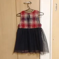 韓国子供服 チュールスカート ワンピ