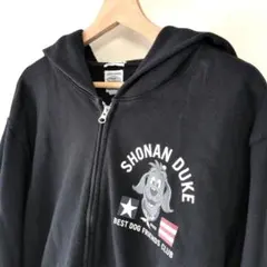 SHONAN DUKE ブラック ジップアップパーカー　4